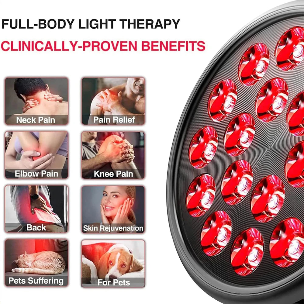 E27 Red Light Therapy Bulb 660nm 850nm Infrared LED 54W Red Light Therapy Bulb Qst