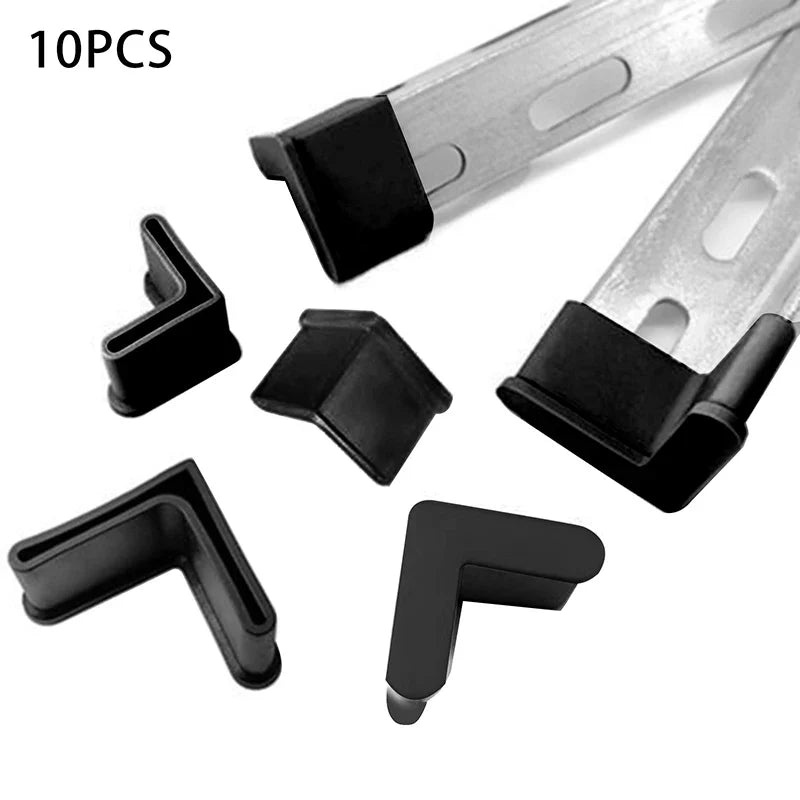 L-Shape Rubber Non-Slip Foot Pads for Slotted Angle Shelving Rubber Shelf Foot Pads Qme