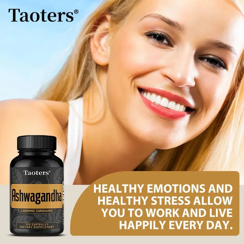 Organic Ashwagandha Capsules – Focus, Energy & Mood Support Herbal Supplement Qst