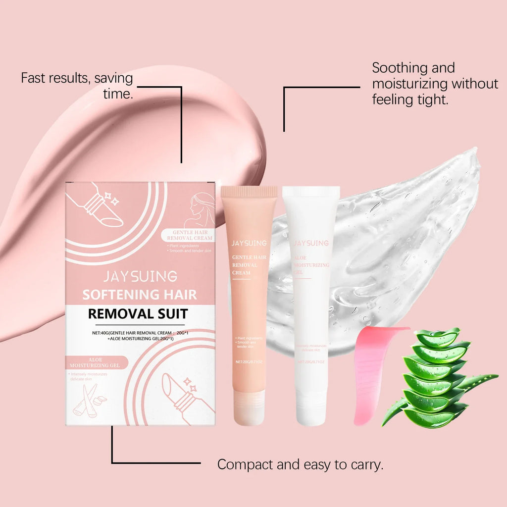 3-Minute Hair Removal Cream with Growth Inhibitor | Face & Lip Hair Removal Cream Qme
