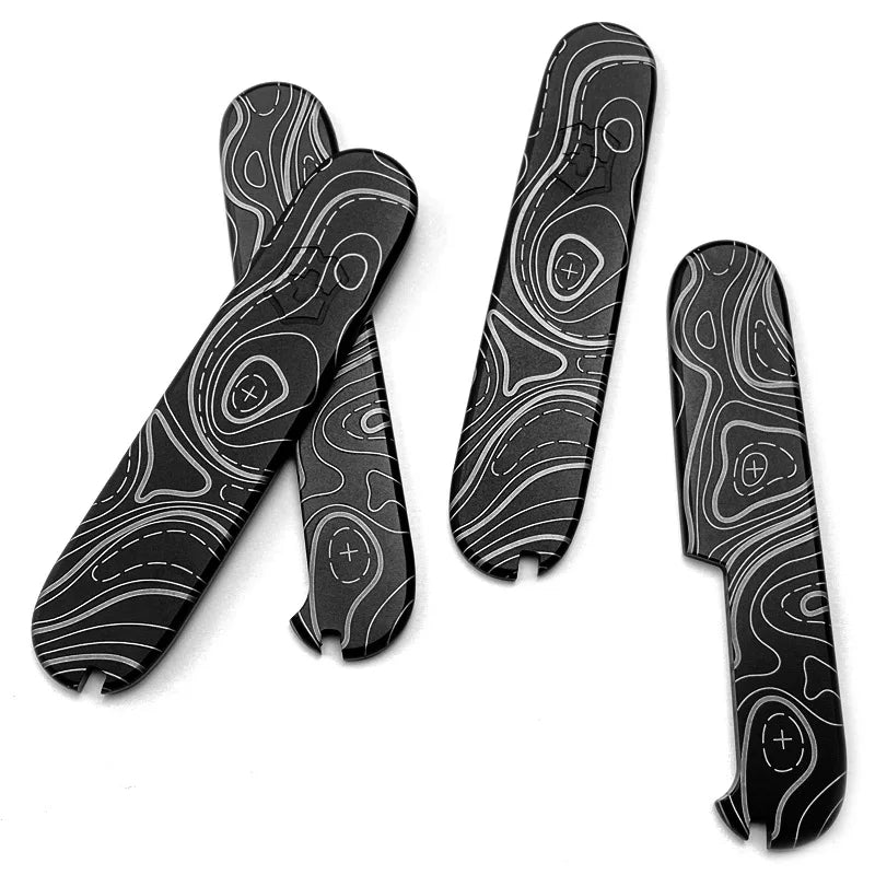 Titanium Alloy Handle Scales for 91mm Swiss Army Knife Mod Knife Handle Scales Qst