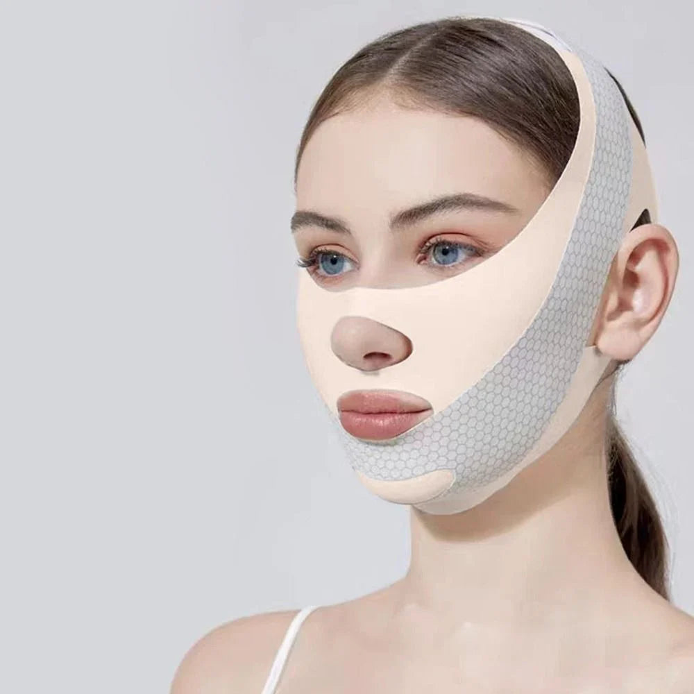 V-Shape Face Sculpting Sleep Mask – Elastic Lifting & Contouring Face Sculpting Mask Qme Pink