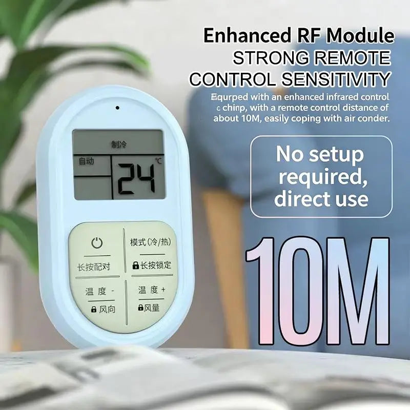 Mini Universal AC Remote Control – Glow Buttons & LCD Display AC Remote Control Qme