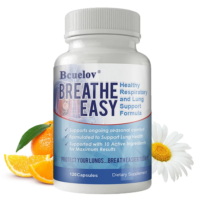 Bcuelov Lung & Bronchial Support Capsules – Vitamin C & K-2 Respiratory Supplement Qst