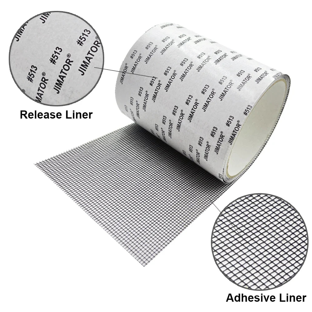 Self-Adhesive Window Screen Repair Tape – 2 Rolls x 10m Screen Repair Tape Qme