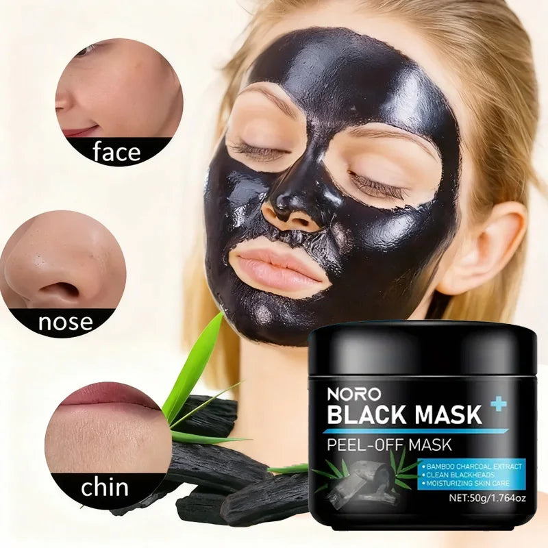 Bamboo Charcoal Peel-Off Facial Mask – Cleanse & Moisturize Peel-Off Face Mask Qme
