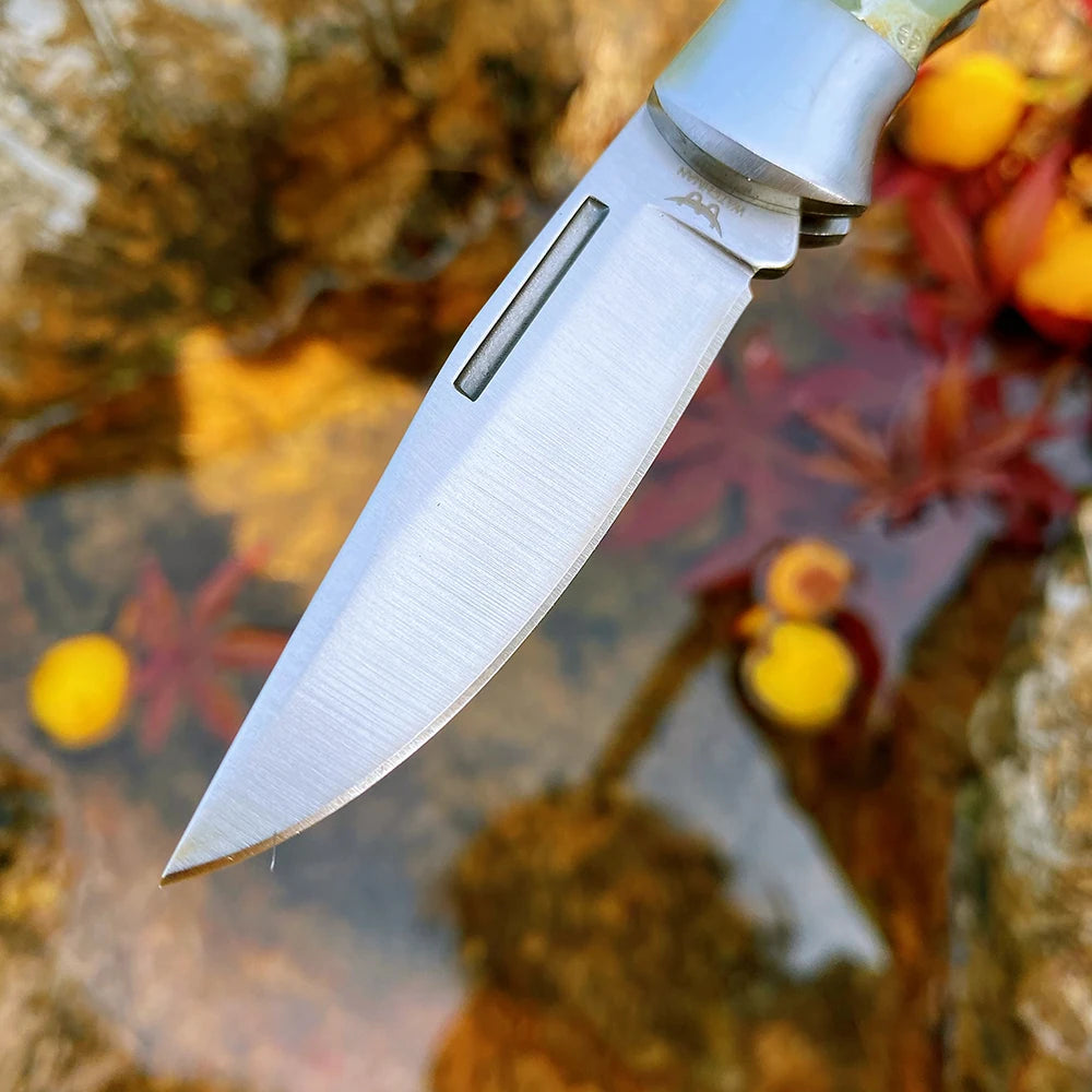 Z.QIAN Chilun Slip Joint Folding Pocket Knife – Luminous Resin Folding Pocket Knife Qst