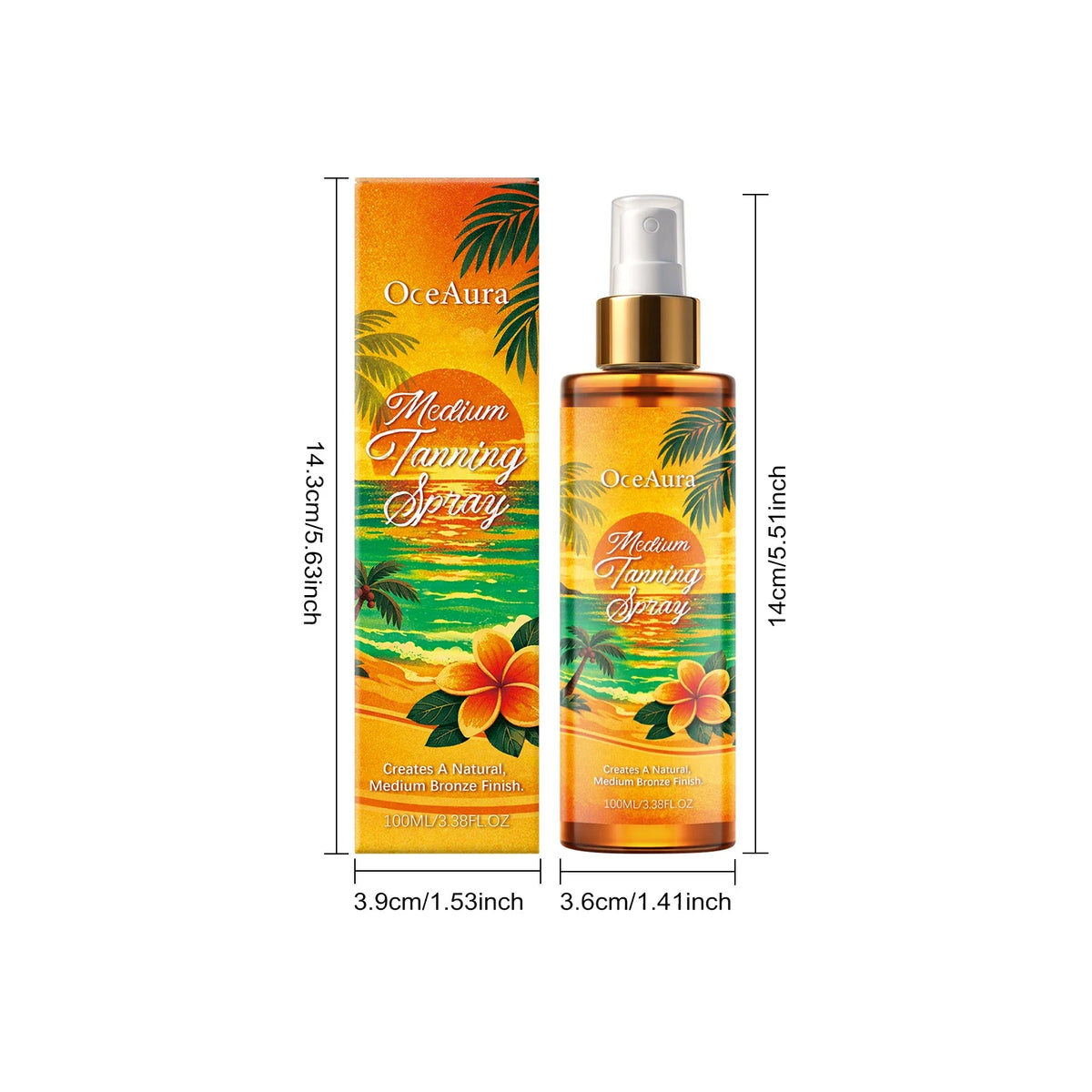 Self Tanning Spray – Sunless Mist for Body & Face | Qme Sunless Tanning Spray Qme