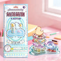 3D Embossed DIY Layered Relief Stickers | Handmade Paper Craft DIY Craft Stickers Qme Summer Pool