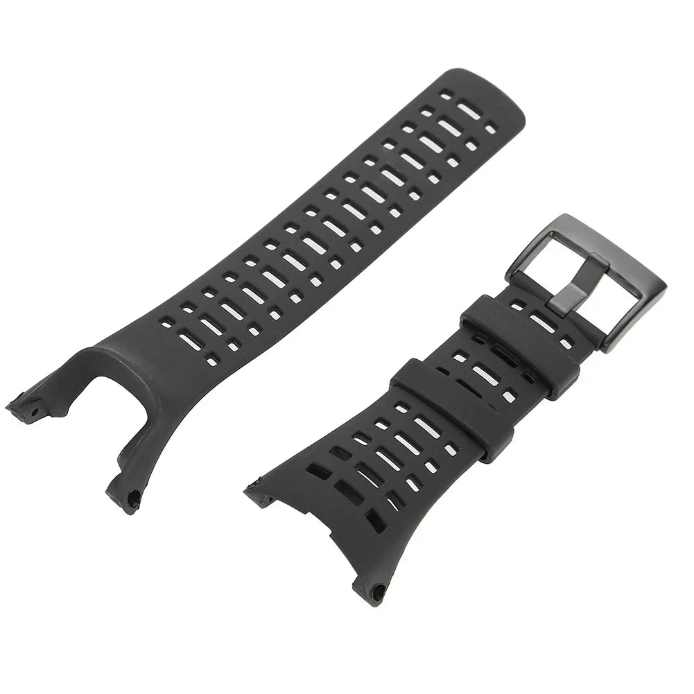 Black Rubber Watch Strap for Suunto Ambit 1 2 3 Watchband Rubber Watch Strap Qme