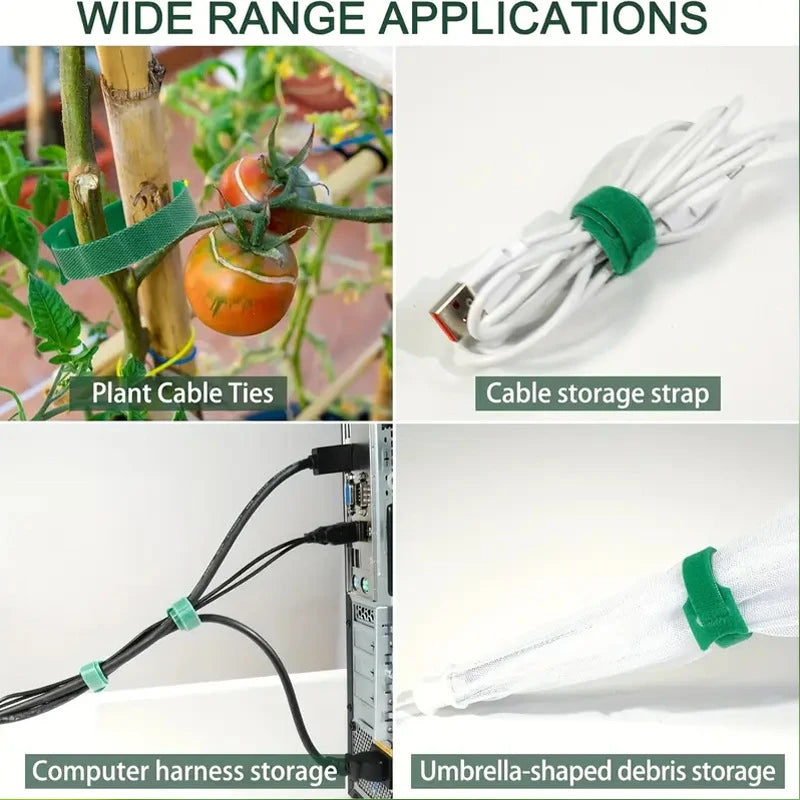 50/100pcs Reusable Nylon Plant Ties – Adjustable Garden Support Garden Plant Ties Qst