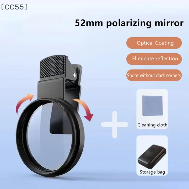CPL Polarizer Clip-On Lens Filter for Mobile Photography Phone Lens Filter Qst