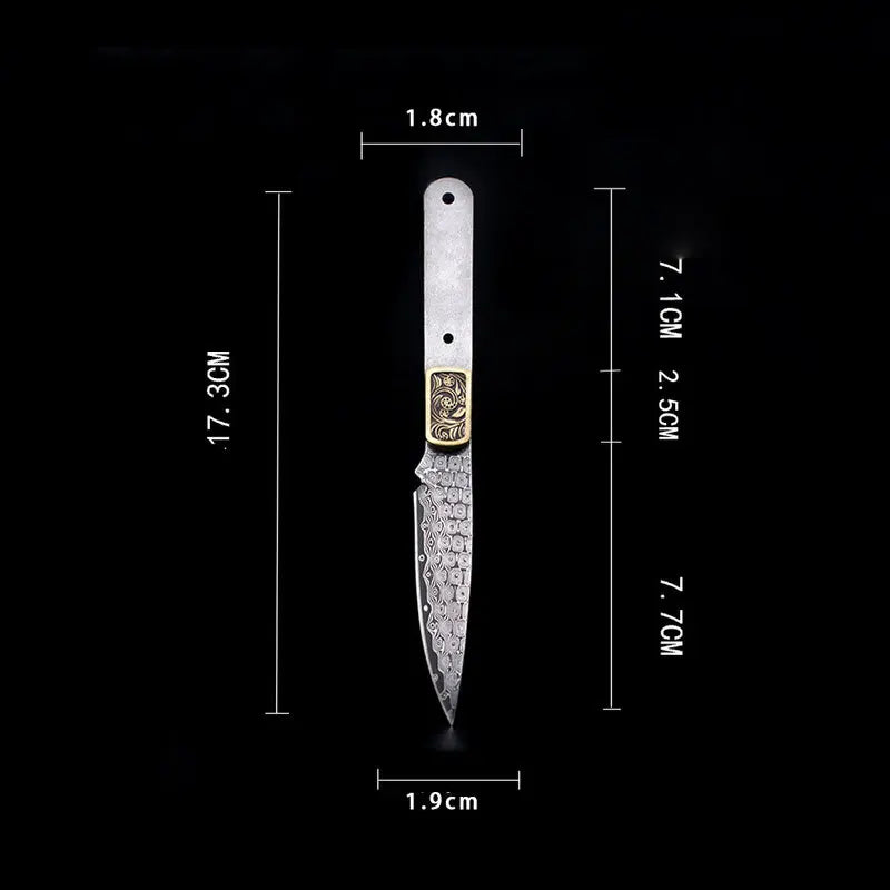 Swayboo Damascus Steel DIY Knife Blade Blank – Fixed Blade DIY Knife Blank Qst