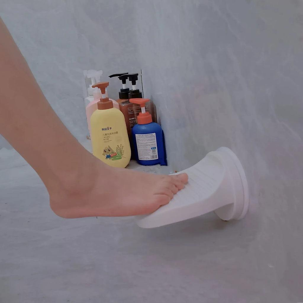 Wall Mounted Shower Foot Rest – Suction Cup Bathroom Pedal Shower Foot Rest Qme