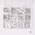 Punk Metal Nail Charms 12-Grid – Alloy Rivets, Rings & Y2K Studs Nail Art Charms Qst B