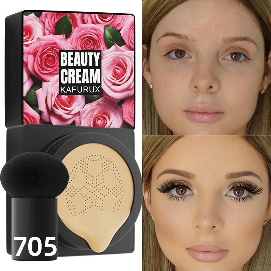Mushroom Head Air Cushion CC Cream – Moisturizing Foundation Air Cushion Foundation Qme 705