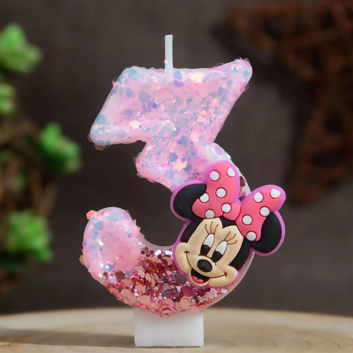 Mickey & Minnie Glitter Birthday Cake Candles Numbers 0–9 Cake Candles Qme 3