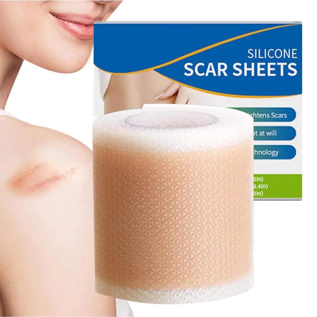 Silicone Scar Sheets Roll – Reusable Breathable Tape 4×50cm Silicone Scar Tape Qme
