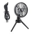 Camping Fan 10400mAh Rechargeable LED Lantern Tripod Fan Camping Fan Qst black 220V-240V EU Plug