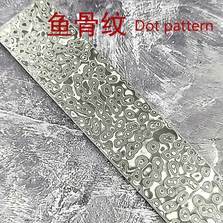 VG10 Damascus Steel Knife Blank – DIY Forged Steel Strip Knife Making Blank Qst 30x5x0.3CM(Dot)