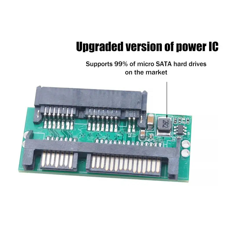 1.8" Micro SATA to 2.5" SATA Adapter Card 3.3V for Laptop SSD SATA Adapter Card Qme