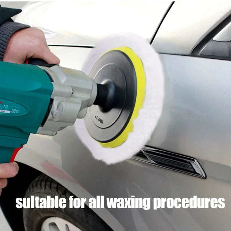 Car Polishing Wool Sponge Pad 3–6 Inch | Auto Wax Buffing Disk Car Polishing Pad Qme