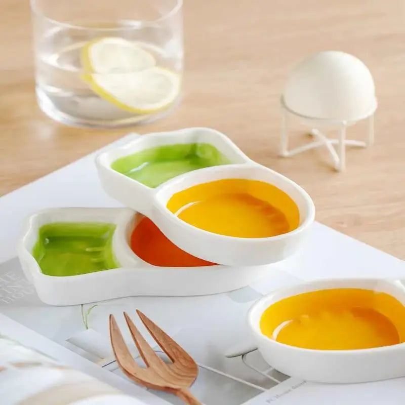 Carrot Shape Ceramic Sauce Dish – Mini Condiment Plate Ceramic Sauce Dish Qst