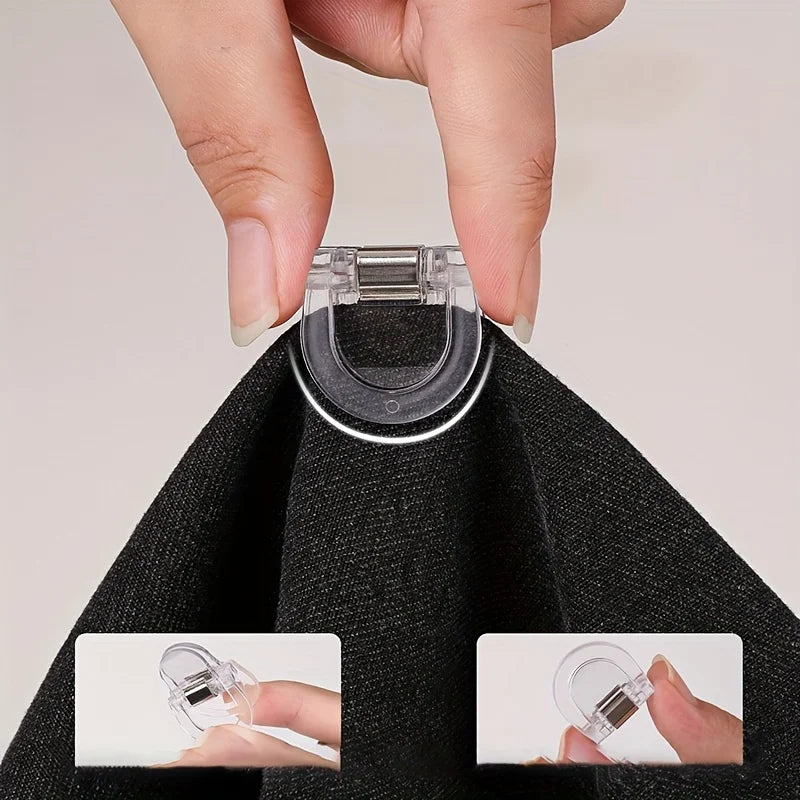 Transparent Invisible Pants Clips – Jeans & Wide-Leg Trousers (4 Pack) Pants Clips Qme