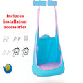 Kids Pod Swing Seat | Cotton Hammock Chair Indoor & Outdoor Kids Hammock Swing Qme Blue(with tools)