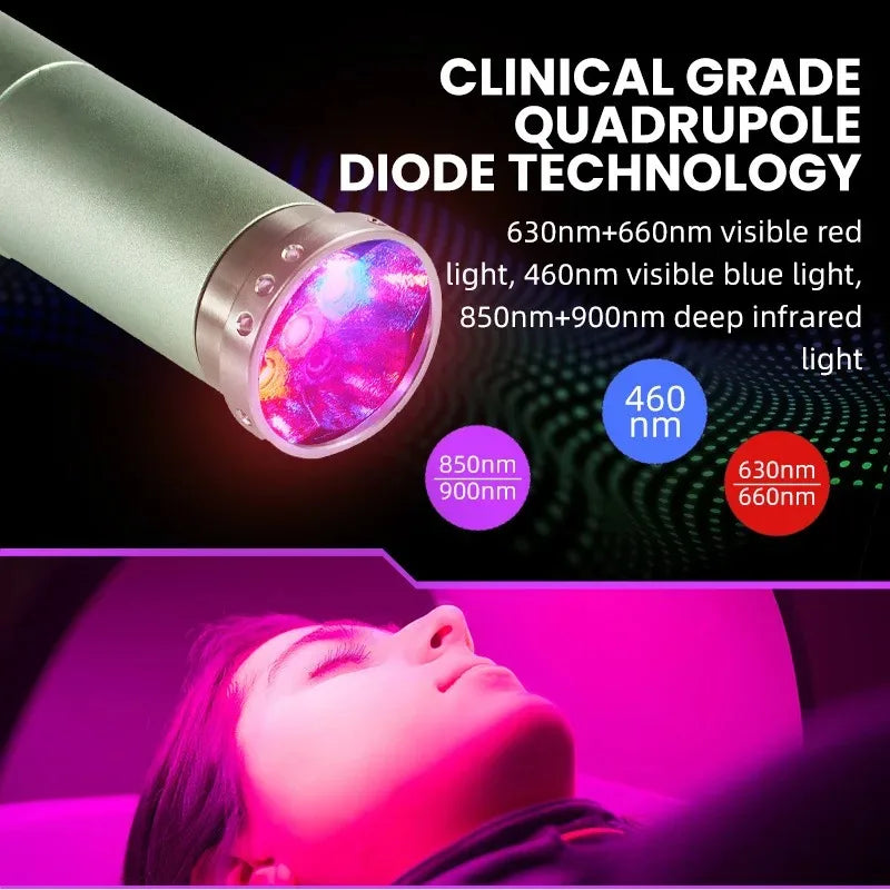Vilnason Red & Infrared Light Therapy Wand – 5 Wavelengths Light Therapy Wand Qst