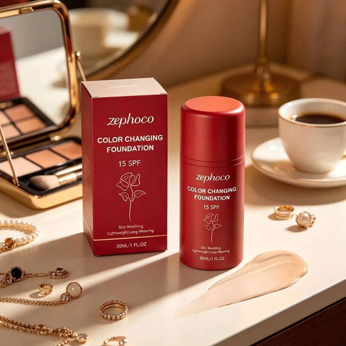 Zephoco Color-Changing Liquid Foundation SPF 15 – 30ml Liquid Foundation Qst