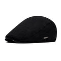 Warm Newsboy Cap – Retro Flat Peak Soft Beret Hat Unisex Newsboy Cap Qst Black