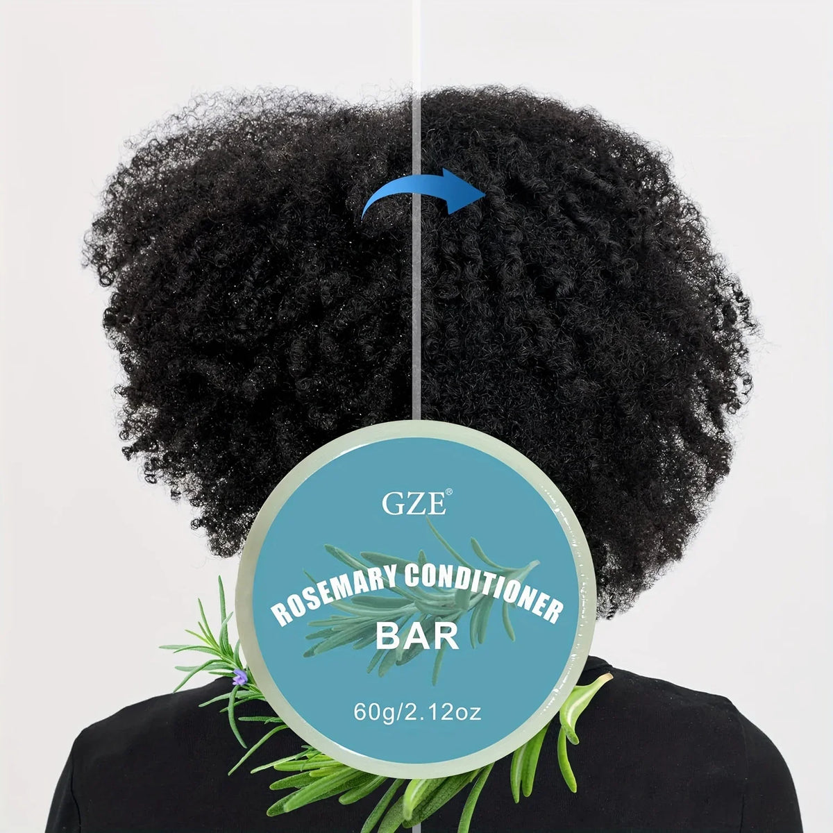 GZE Rosemary Conditioner Bar – Volumizing Hair Care Solid Conditioner Bar Qme