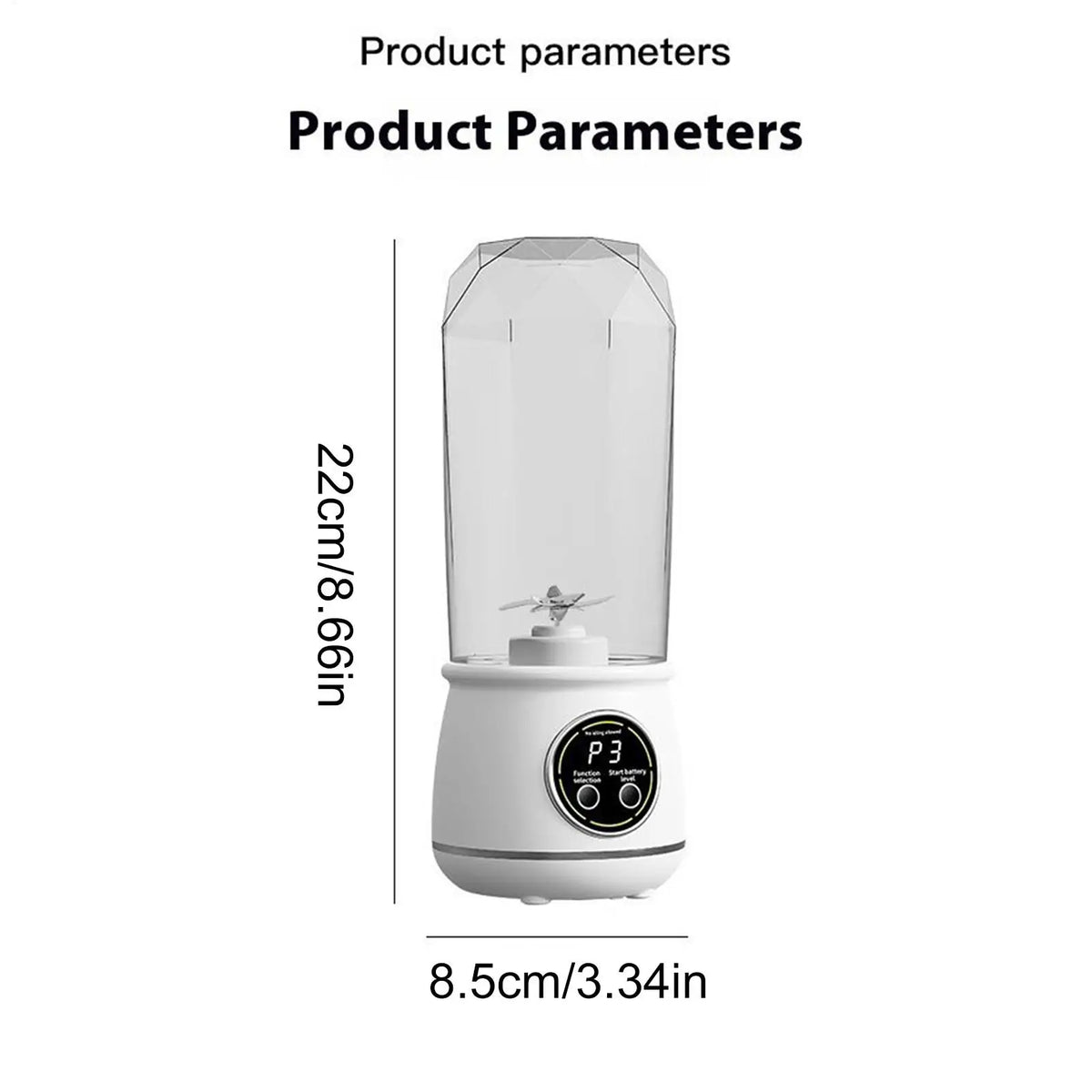 Cordless Portable Blender 550ml – Leakproof Travel Shake Maker Portable Blender Qme