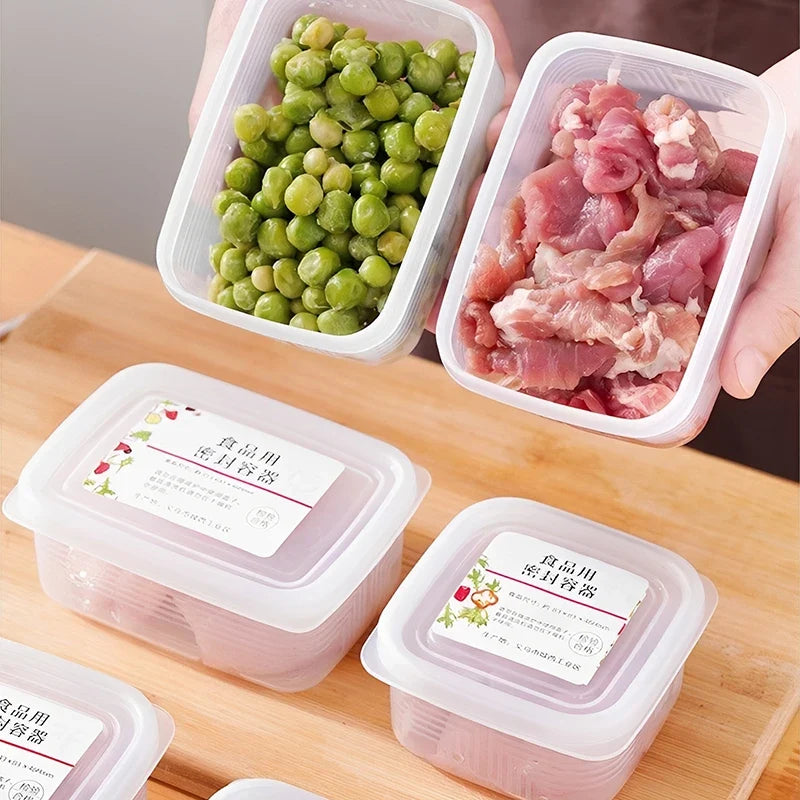 Airtight Compartmentalized Refrigerator Meat & Food Storage Box Food Storage Container Qme