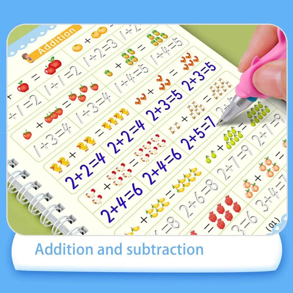 Sank Magic Practice Copybook – Reusable Kids Calligraphy Set Kids Writing Copybook Qme