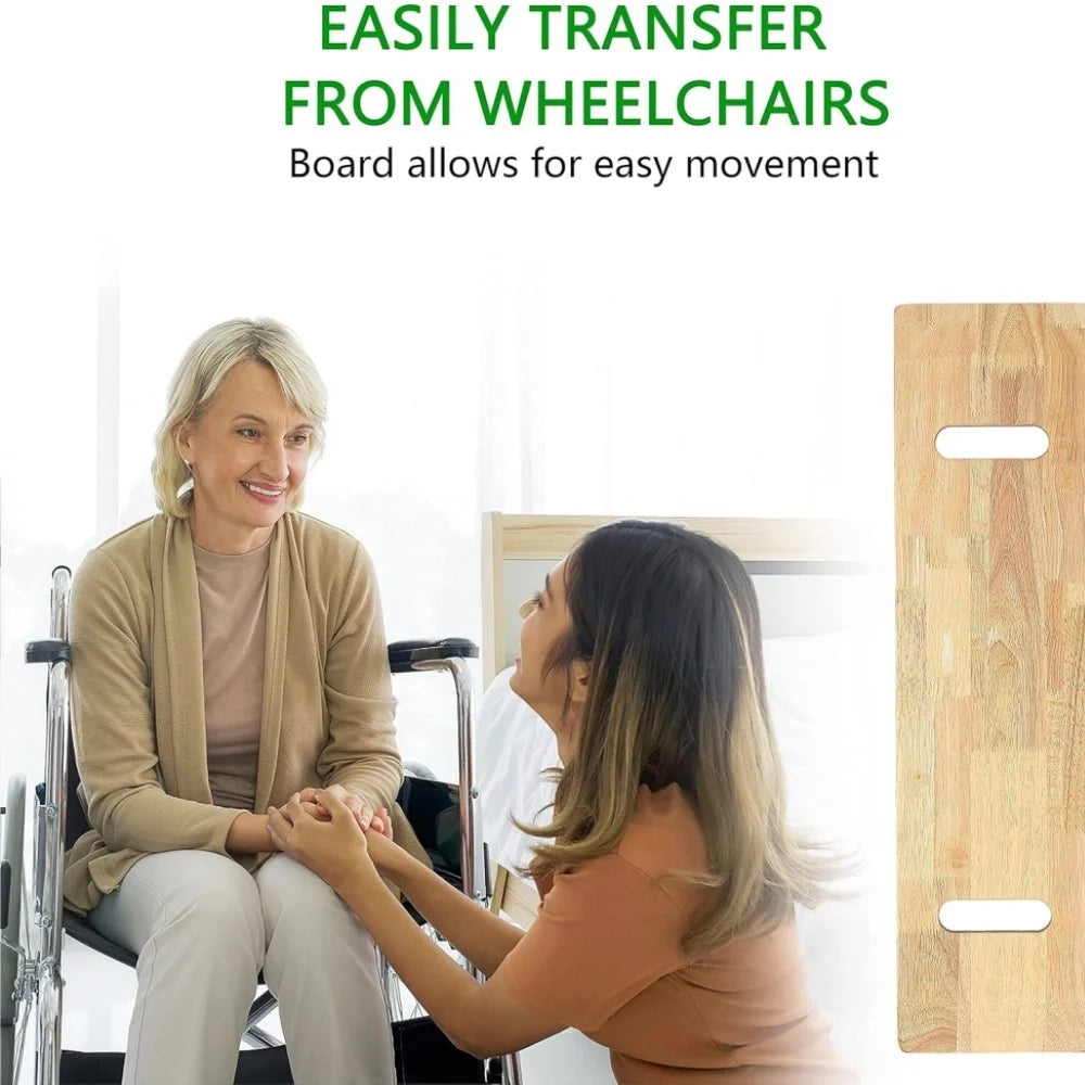 Hardwood Sliding Transfer Board for Wheelchair & Bed | VamsLuna Transfer Board Qst