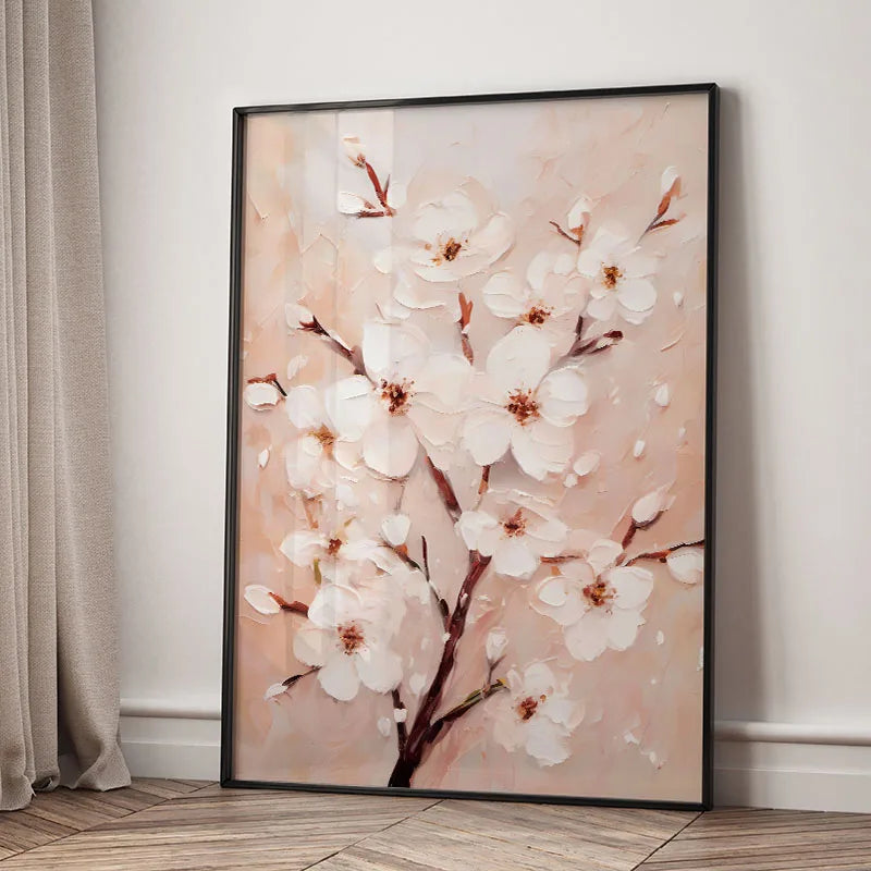 Paris Tower Cherry Blossom Canvas Wall Art – Nordic Poster Canvas Wall Art Qst J 30x40cm Unframed