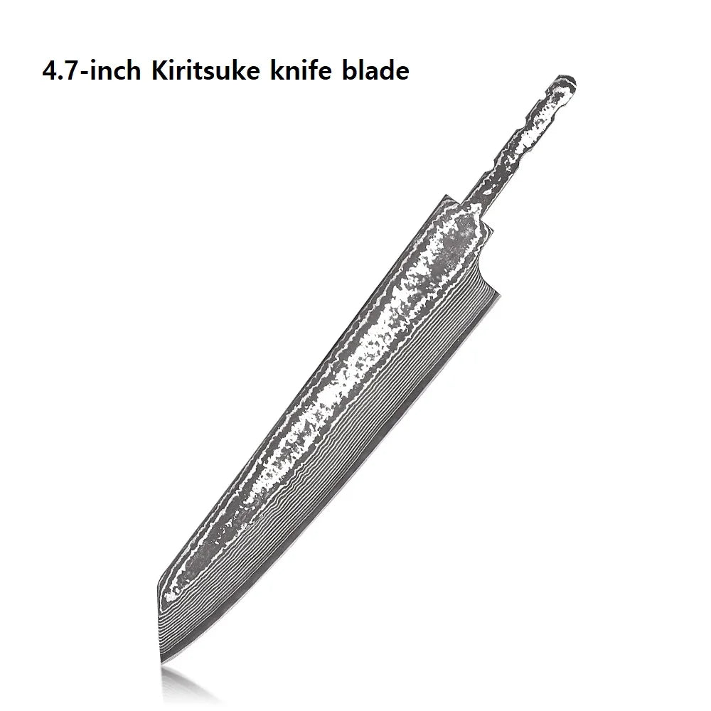 F.YOUNG VG10 Damascus Steel Knife Blank Blade – DIY Full Tang Knife Blank Blade Qst 4.7 inch Kiritsuke