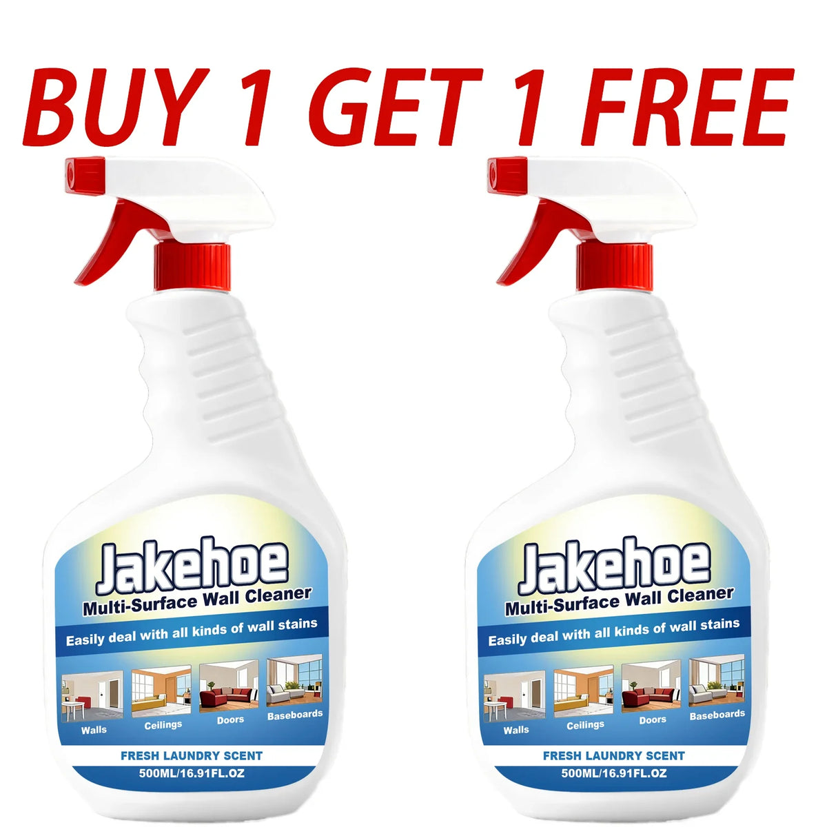 Multi-Surface Wall Cleaner Spray – Removes Fingerprints & Crayon Wall Cleaning Spray Qme BUY 1 GET 1 FREE