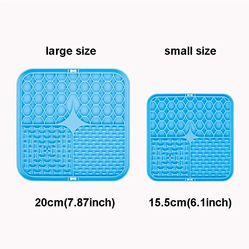 Silicone Dog Licking Mat – Slow Feeder with Suction Cup Dog Slow Feeder Mat Qst