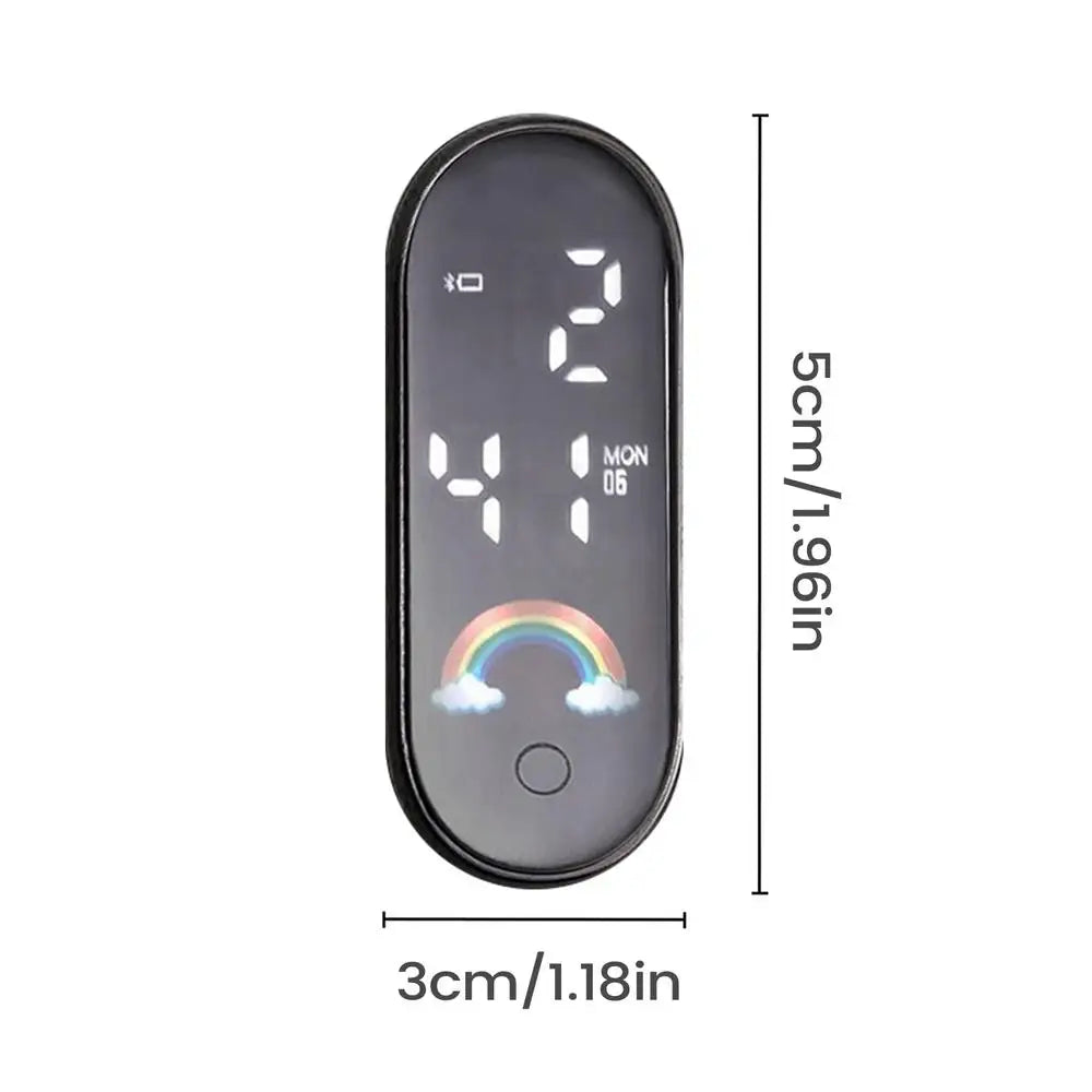 Mini Waterproof LED Digital Car Dashboard Clock – Adhesive Digital Car Clock Qme G