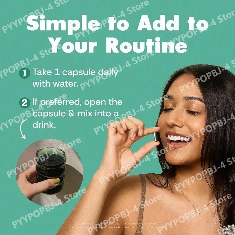Chlorophyll Capsules Parsley & Peppermint | Vegan 30ct Herbal Supplement Qst