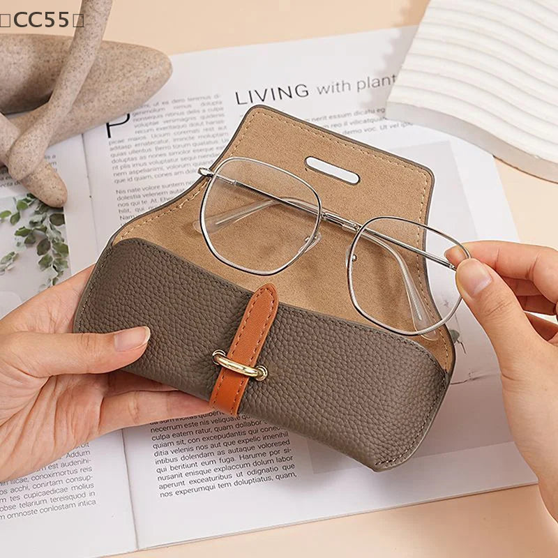 Portable PU Leather Glasses Case – Unisex Eyewear Protector Eyeglasses Case Qst