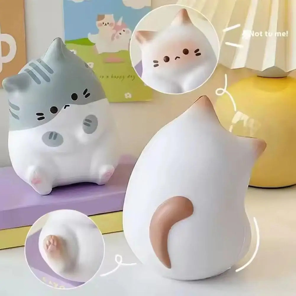 Kawaii Cat Squishy Fidget Toy – Slow Rise Squeeze Ball, 6 Colors Squishy Fidget Toy Qme