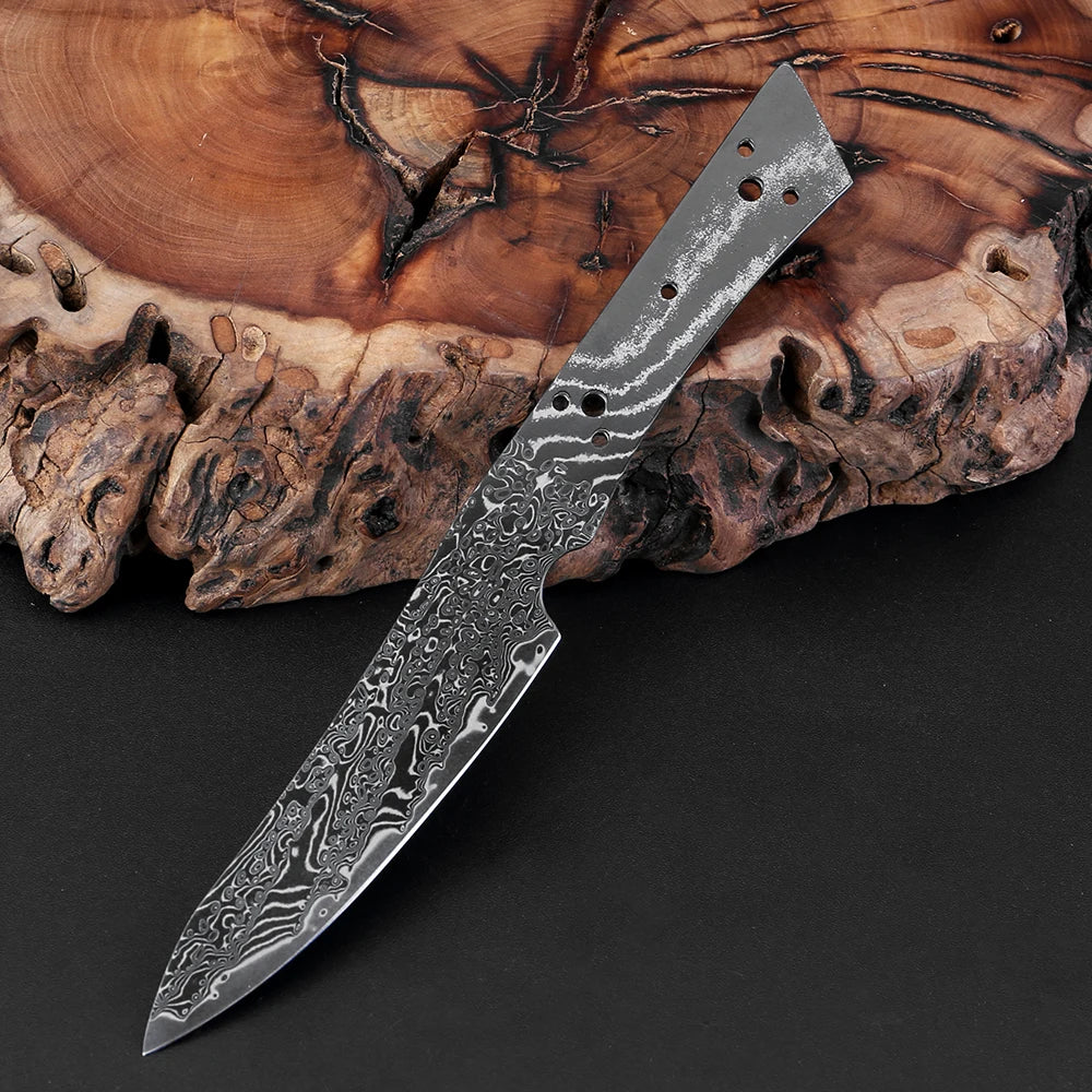 XITUO Damascus Steel Blank Blade – DIY Full Tang Knife Making Knife Making Blank Qst