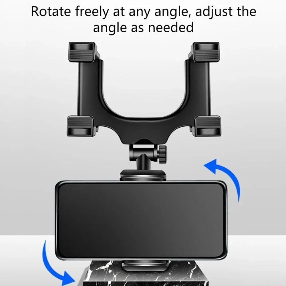Rearview Mirror Car Phone Holder – Adjustable GPS Mount Bracket Car Phone Mount Qme