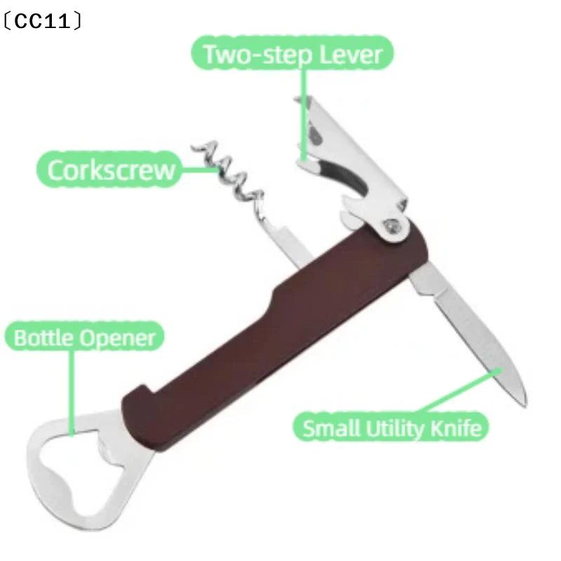 Portable Stainless Steel Beer Can & Wine Bottle Opener Can & Bottle Opener Qme