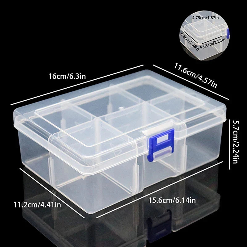 6-Grid Removable Desktop Storage Box – Jewelry, Tools & Gear Desktop Storage Box Qme Default Title