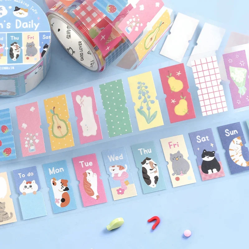 Die-Cut Decorative Masking Tape | Journaling & Scrapbooking Decorative Craft Tape Qme